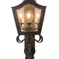 Meyda Lighting Christian 165282 12" 4-Light Cajun Spice Wall Sconce With Clear Seeded Shade Glass