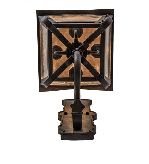Meyda Lighting Christian 165282 12" 4-Light Cajun Spice Wall Sconce With Clear Seeded Shade Glass
