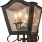 Meyda Lighting Christian 165282 12" 4-Light Cajun Spice Wall Sconce With Clear Seeded Shade Glass