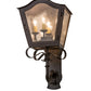 Meyda Lighting Christian 165282 12" 4-Light Cajun Spice Wall Sconce With Clear Seeded Shade Glass