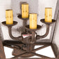 Meyda Lighting Christian 22" 4-Light Cajun Spice Wall Sconce With Clear Seeded Shade Glass