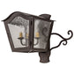 Meyda Lighting Christian 22" 4-Light Cajun Spice Wall Sconce With Clear Seeded Shade Glass