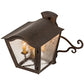 Meyda Lighting Christian 22" 4-Light Cajun Spice Wall Sconce With Clear Seeded Shade Glass