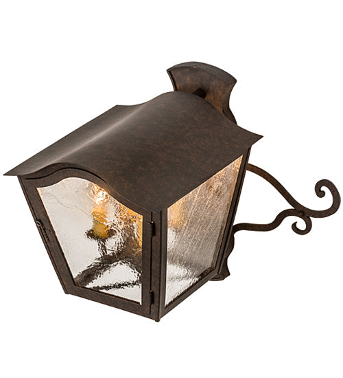 Meyda Lighting Christian 22" 4-Light Cajun Spice Wall Sconce With Clear Seeded Shade Glass