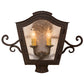 Meyda Lighting Christian 22" 4-Light Cajun Spice Wall Sconce With Clear Seeded Shade Glass