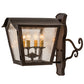 Meyda Lighting Christian 22" 4-Light Cajun Spice Wall Sconce With Clear Seeded Shade Glass