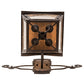 Meyda Lighting Christian 22" 4-Light Cajun Spice Wall Sconce With Clear Seeded Shade Glass