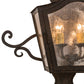 Meyda Lighting Christian 22" 4-Light Cajun Spice Wall Sconce With Clear Seeded Shade Glass