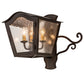 Meyda Lighting Christian 22" 4-Light Cajun Spice Wall Sconce With Clear Seeded Shade Glass