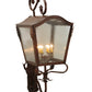 Meyda Lighting Christian 23" 6-Light Dark Bronze Lantern Wall Sconce With Clear Seeded Shade Glass