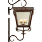 Meyda Lighting Christian 23" 6-Light Dark Bronze Lantern Wall Sconce With Clear Seeded Shade Glass