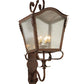 Meyda Lighting Christian 23" 6-Light Dark Bronze Lantern Wall Sconce With Clear Seeded Shade Glass