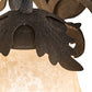 Meyda Lighting Christiana 20" 2-Light Distressed Chestnut Wall Sconce With Beige Scavo Art Shade Glass
