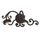 Meyda Lighting Christiana 20" 2-Light Distressed Chestnut Wall Sconce With Beige Scavo Art Shade Glass