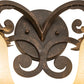 Meyda Lighting Christiana 20" 2-Light Gilded Tobacco Wall Sconce With Beige Scavo Art Shade