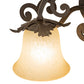 Meyda Lighting Christiana 20" 2-Light Gilded Tobacco Wall Sconce With Beige Scavo Art Shade