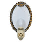 Meyda Lighting Christmas 4"W x 6"H 12-Light Antique Brass Night Light With Assorted Shade