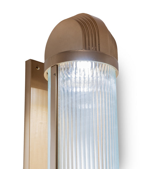 Meyda Lighting Christy 10" 4-Light Gold Metallic Wall Sconce With Frosted Clear Fluted Shade Glass