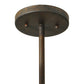 Meyda Lighting Chronos 30" 6-Light 3-Arm Classic Rust Chandelier With Sahara Taupe Idalight Shade Glass