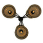 Meyda Lighting Chronos 30" 6-Light 3-Arm Classic Rust Chandelier With Sahara Taupe Idalight Shade Glass