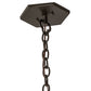 Meyda Lighting Church 14" Timeless Bronze Inverted Pendant Light With Beige Ripple Shade Glass