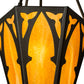 Meyda Lighting Church 14" Timeless Bronze Inverted Pendant Light With Beige Ripple Shade Glass