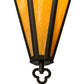 Meyda Lighting Church 14" Timeless Bronze Inverted Pendant Light With Beige Ripple Shade Glass