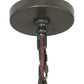 Meyda Lighting Church 19" 2-Light Timeless Bronze Pendant Light With Clear Water Art Shade Glass