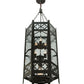 Meyda Lighting Church 19" 2-Light Timeless Bronze Pendant Light With Clear Water Art Shade Glass