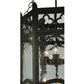 Meyda Lighting Church 19" 2-Light Timeless Bronze Pendant Light With Clear Water Art Shade Glass