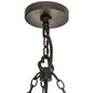 Meyda Lighting Church 36" 13-Light Chestnut Pendant Light With Clear Water Shade Glass