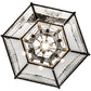 Meyda Lighting Church 36" 13-Light Chestnut Pendant Light With Clear Water Shade Glass