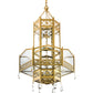 Meyda Lighting Church 36" 13-Light Goldtastic Pendant Light With Clear Water Art Shade Glass