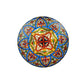 Meyda Lighting Church Dome 24" 4-Light Mahogany Bronze Inverted Pendant Light With Multi-Colored Shade Glass