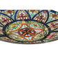 Meyda Lighting Church Dome 24" 4-Light Mahogany Bronze Inverted Pendant Light With Multi-Colored Shade Glass