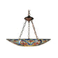 Meyda Lighting Church Dome 24" 4-Light Mahogany Bronze Inverted Pendant Light With Multi-Colored Shade Glass