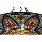Meyda Lighting Church Dome 24" 4-Light Mahogany Bronze Inverted Pendant Light With Multi-Colored Shade Glass