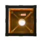 Meyda Lighting Church Street 14" Craftsman Brown Pendant Light With Amber Mica Shade Glass