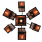 Meyda Lighting Church Street 47" 7-Light Craftsman Brown Chandelier With Silver Mica Shade Glass