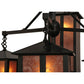 Meyda Lighting Church Street 47" 7-Light Craftsman Brown Chandelier With Silver Mica Shade Glass