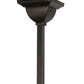 Meyda Lighting Church Street 47" 7-Light Craftsman Brown Chandelier With Silver Mica Shade Glass