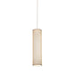 Meyda Lighting Cilindro 10" 2-Light Nickel Pendant Light With Honey Bombay Textrene Shade