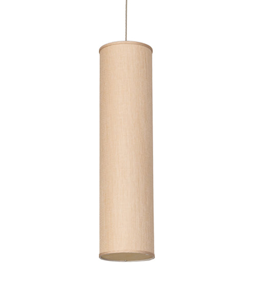 Meyda Lighting Cilindro 10" 2-Light Nickel Pendant Light With Honey Bombay Textrene Shade