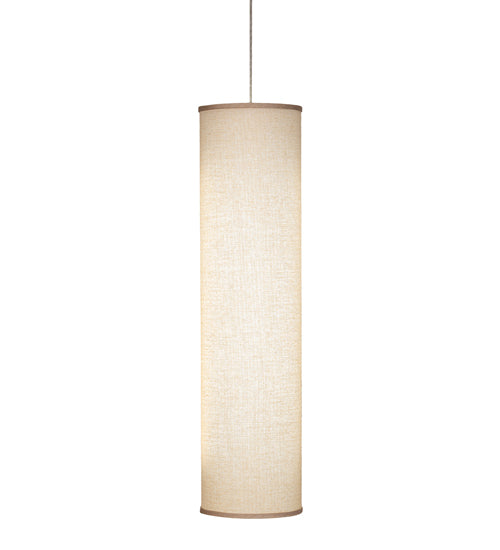 Meyda Lighting Cilindro 10" 2-Light Nickel Pendant Light With Honey Bombay Textrene Shade