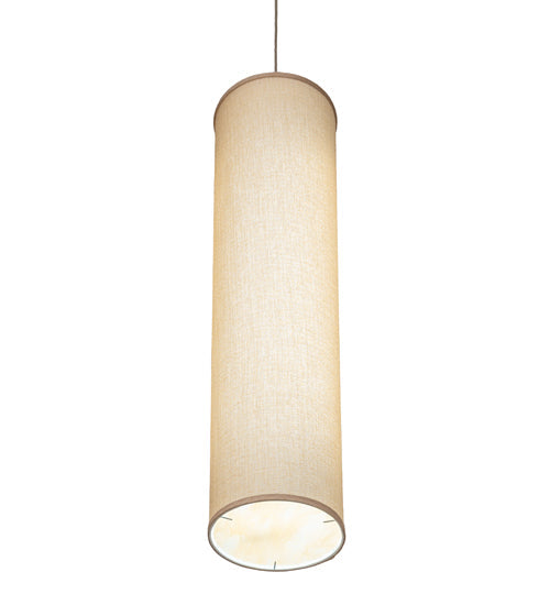 Meyda Lighting Cilindro 10" 2-Light Nickel Pendant Light With Honey Bombay Textrene Shade