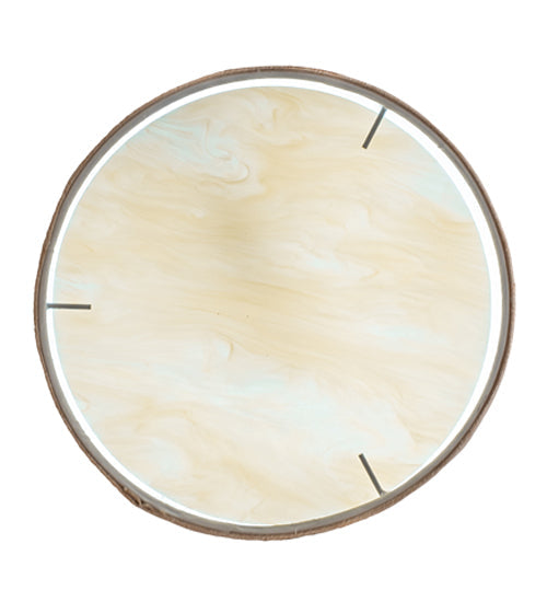 Meyda Lighting Cilindro 10" 2-Light Nickel Pendant Light With Honey Bombay Textrene Shade