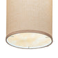 Meyda Lighting Cilindro 10" 2-Light Nickel Pendant Light With Honey Bombay Textrene Shade