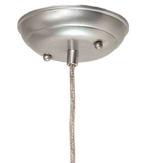 Meyda Lighting Cilindro 10" 2-Light Nickel Pendant Light With Honey Bombay Textrene Shade