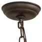 Meyda Lighting Cilindro 10" 3-Light Oil Rubbed Bronze Pendant Light With Amber Mica Shade Glass
