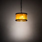 Meyda Lighting Cilindro 10" 3-Light Oil Rubbed Bronze Pendant Light With Amber Mica Shade Glass